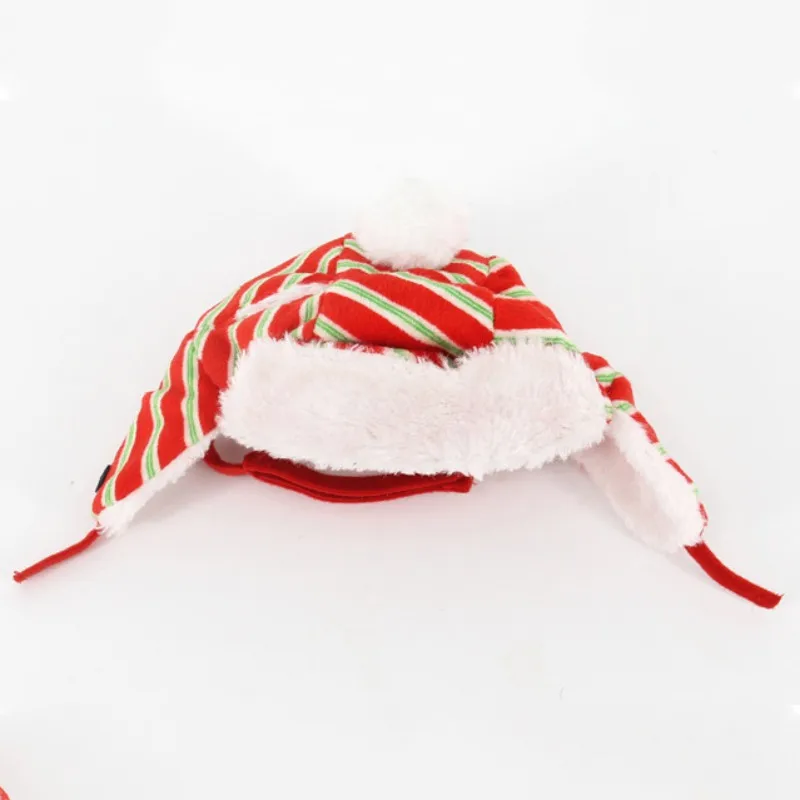 Pet Trapper Hat Cat Stripe Plaid Hat Puppy Warm Super Soft Winter Caps For Christmas New Qgnv
