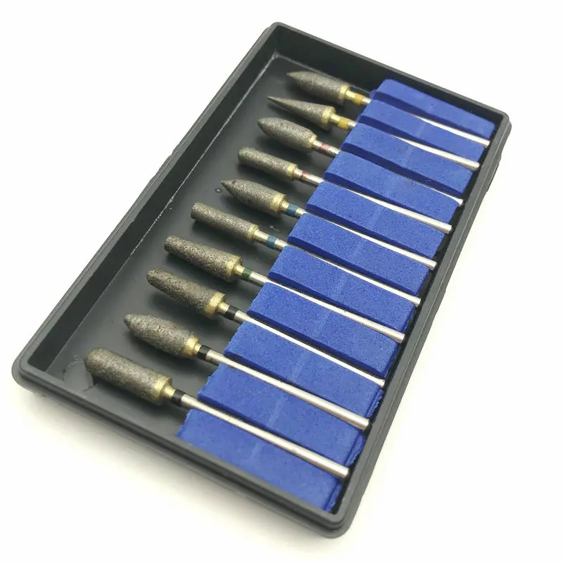 10 шт./комплект Стоматологическая универсальная Спеченная алмазная