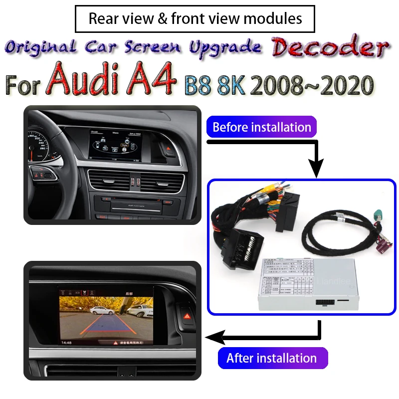 Special Offers Reverse Camera Voor Audi A4 B8 8K 2008 ~ 2016 Mmi Interface Adpter Achter Backup Camera Sluit Originele Auto scherm Upgrade Decoder