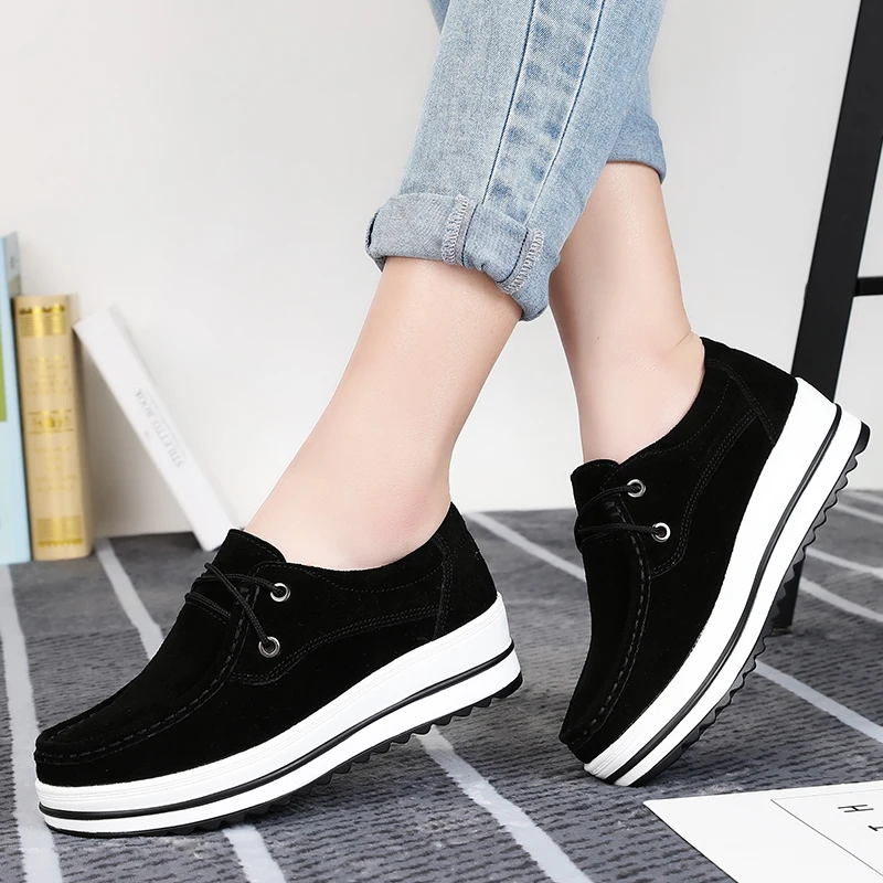 

Loafers Women Shoes Woman Sneakers Slip On Flat Womens Leather Fashion Platform Shose 2019 Luxury Designers Ladies Flats Female