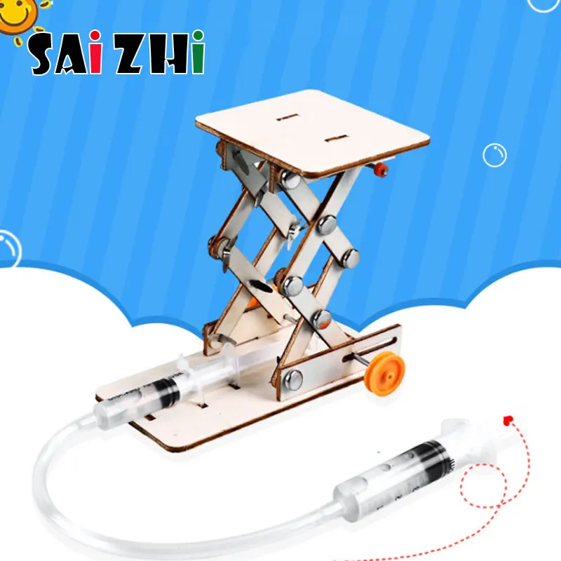

Saizhi DIY STEM Toys for Children Physical Scientific Experiment Creativity Learning Educational Toy DIY Hydraulic Lifting Gift