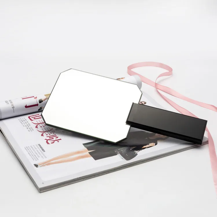 Портативное акриловое зеркало для макияжа персонализированные свадебные подарки черный белый 2 цвета - Цвет: Black