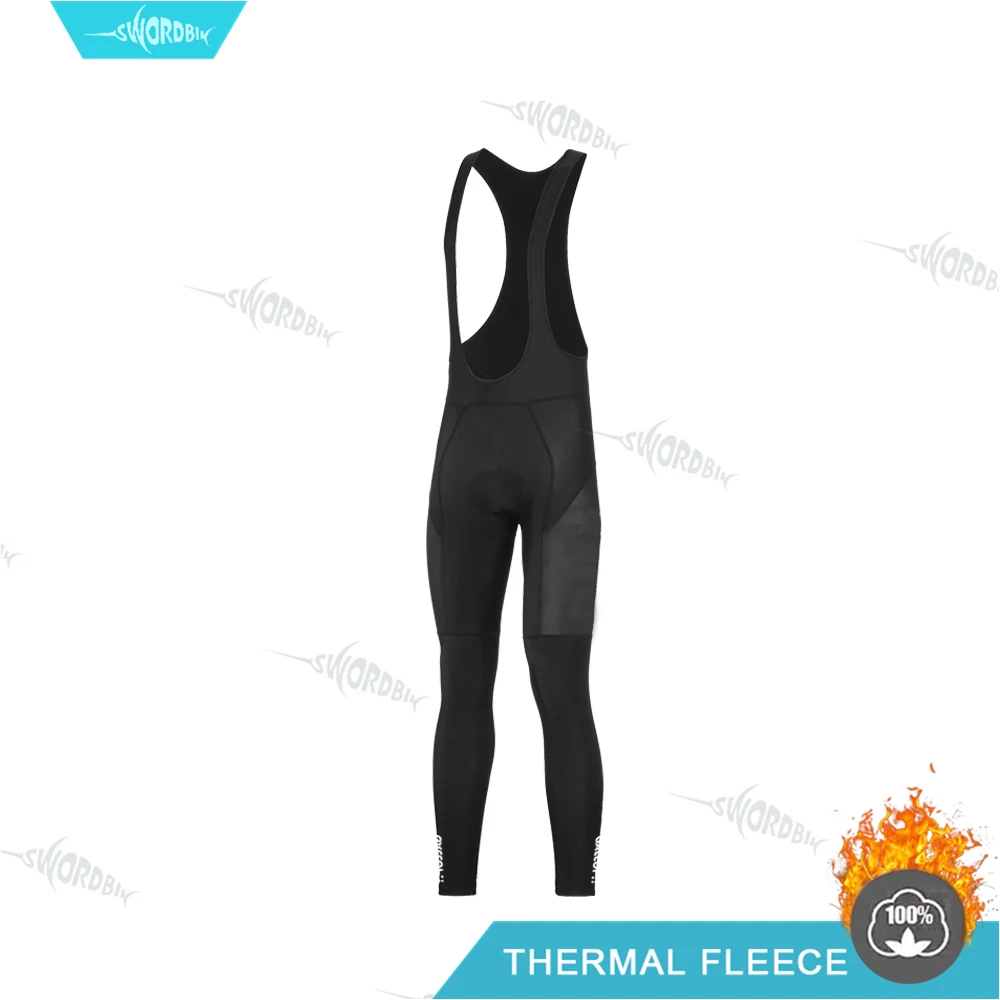 Black Bib Pants Новая женская велосипедная одежда с длинным рукавом Зимний набор велосипедных Джерси Женский MTB Ropa Ciclismo для девочек дорожный велосипед тепловой флисовый комплект одежды - Цвет: Black Bib Pants