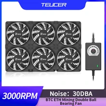 Machine minière Btc, grand Volume d'air à grande vitesse 12cm, 100V 110V 220V, armoire de poste de travail, étui de serveur 120MM, système de refroidissement ventilateur K