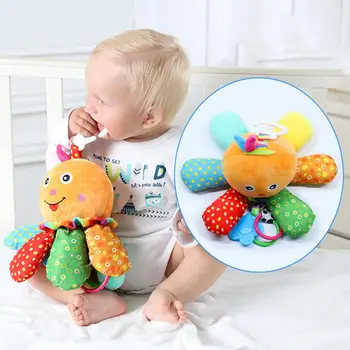 

Cartoon Octopus Plush Stuffed Doll Hanging Rattle Teething Baby Development Toy Newborn Teething Sleeping Toys Appease Gift