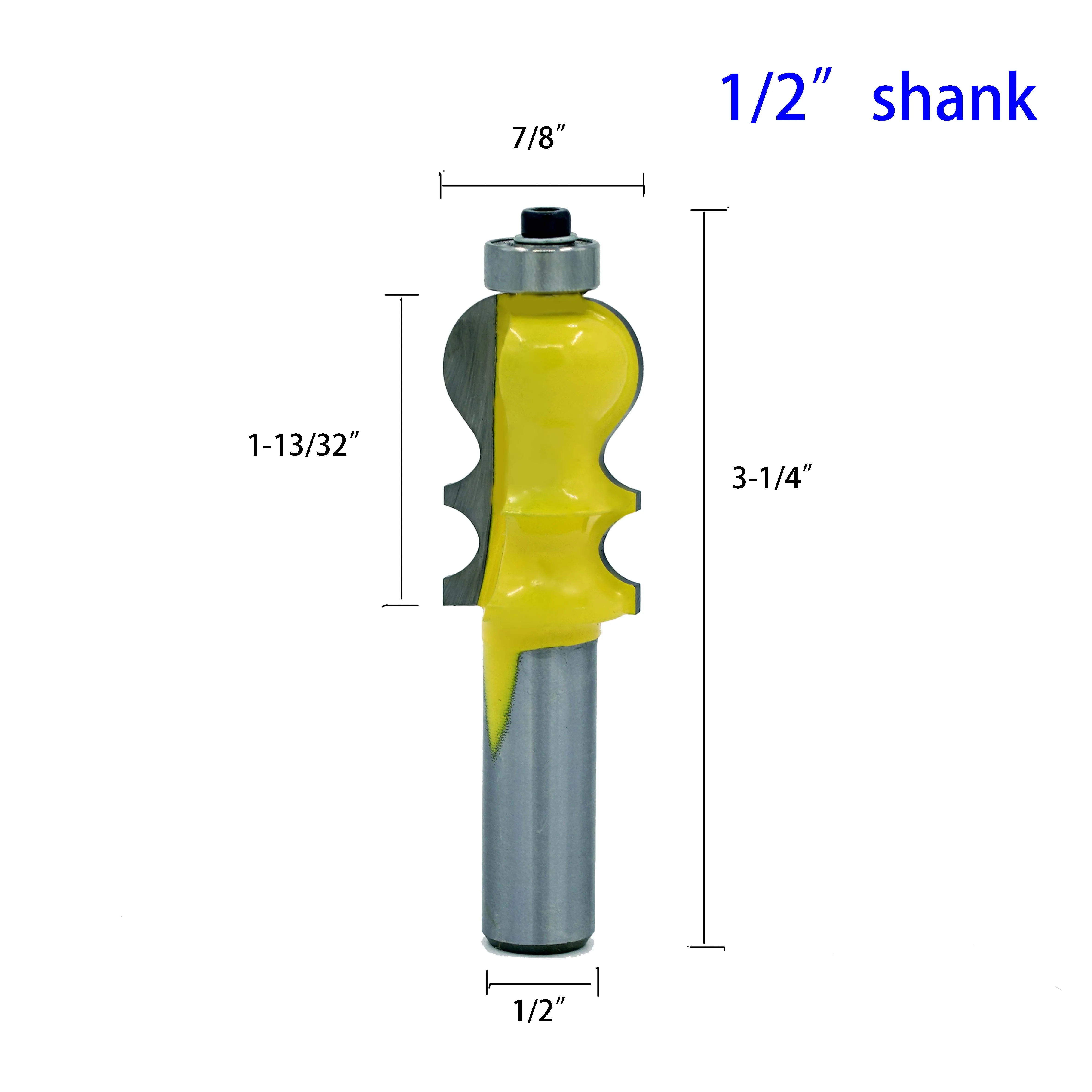 1pc 1/2" Shank Special Architectural Moulding Line Router Bit Woodworking Cutter Milling for Wood Bit Face Mill