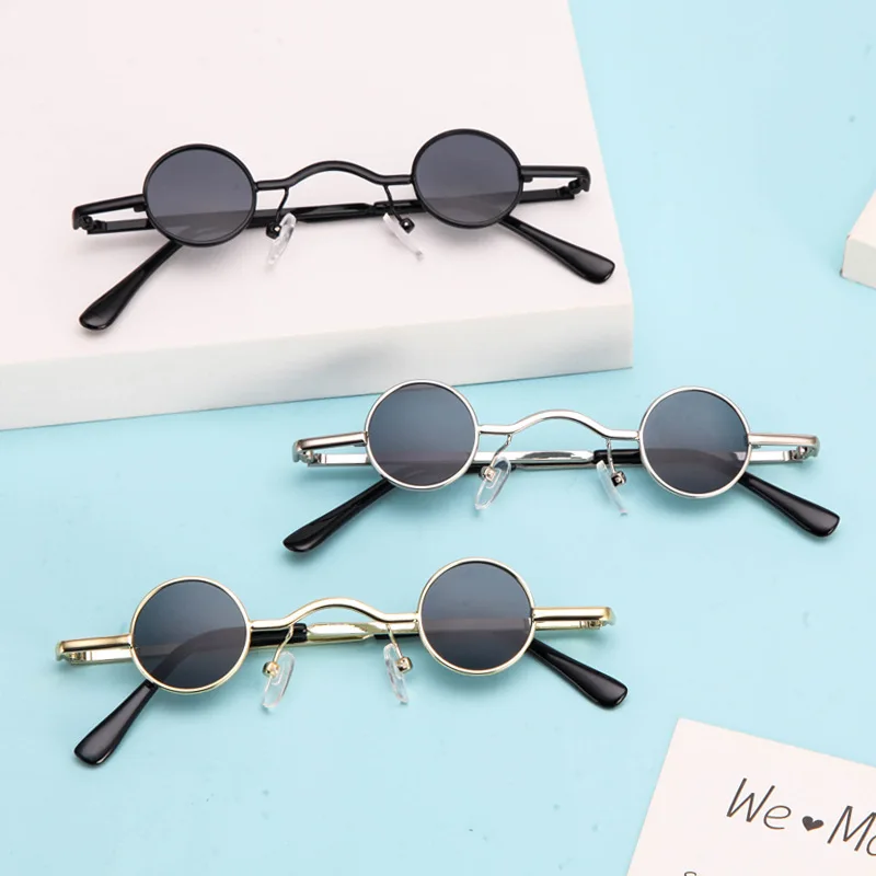 New Round Tiny Sunglasses Women Retro Metal Small Frames Sun Glasses PC High Quality Mini Ocean Lens Eyewear UV400 ray ban sunglasses women