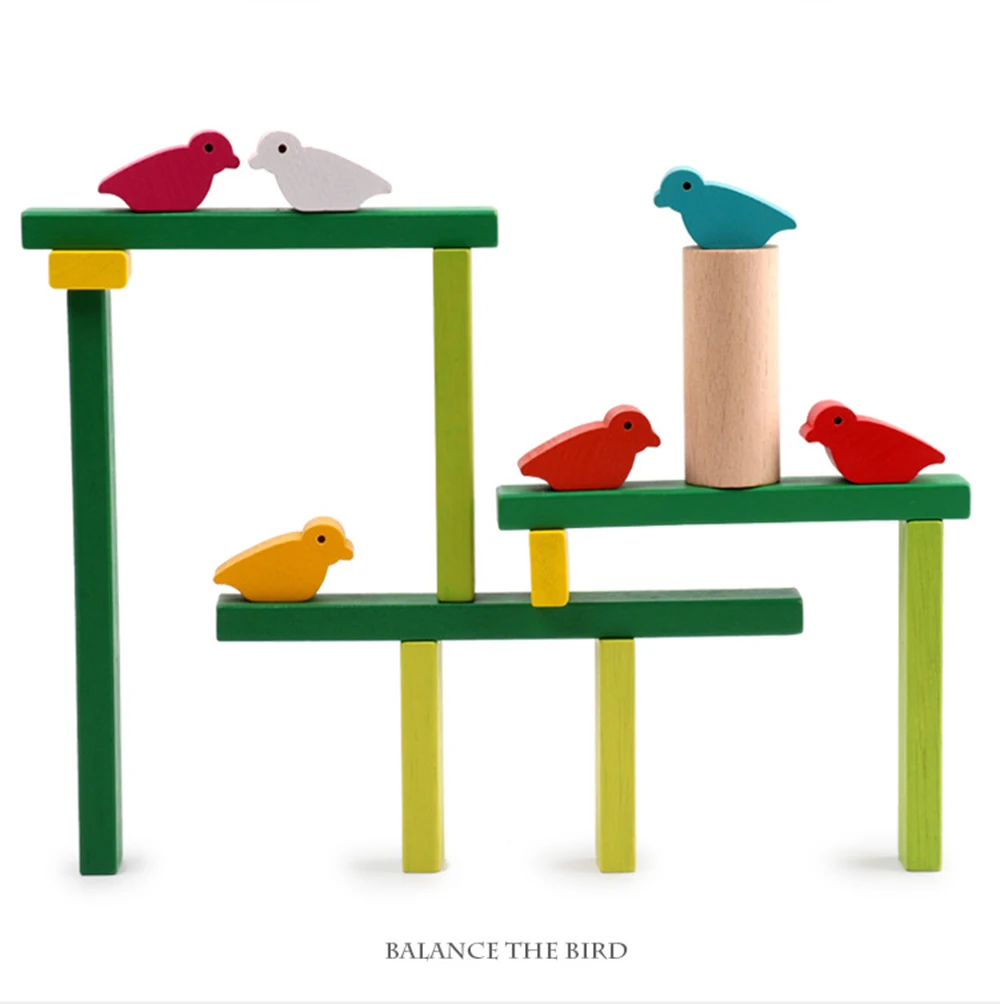 wooden toys Balance bird Tree kids toys Party Games Educational Toys for Children Interaction Kids toy Building blocks baby gift
