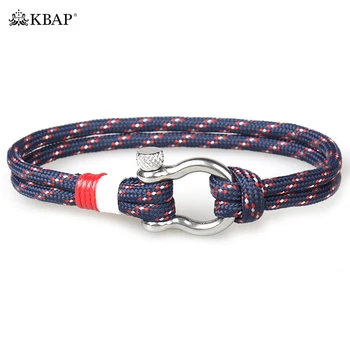 

KBAP Women Men Fashion Rope Wrap Bracelet Nautical Marine Survival Wristband Bracelets Bangles Friendship Favor Gifts for Boy