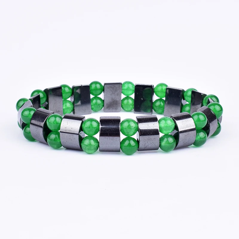 Fashion Energy Hematite Magnetic Bracelets Men Nature Silver color Hematite Charm Bracelets for Women High Polish Energy Jewelry