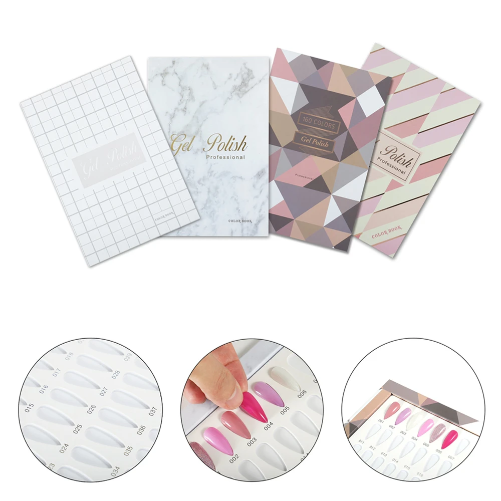 80/120/160/240/308 цветная полиуретановая бумага для ногтей дисплей книга Цвет s Таблица