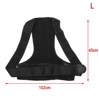 

NEW Shoulder Lumbar Spine Brace Support Belt Adjustable Black Back Posture Corrector Unisex Health Care For Men Women