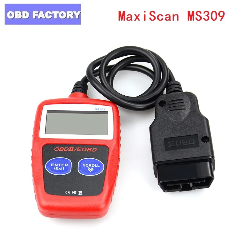 Автомобильный сканер MaxiScan MS309 OBDII/EOBD OBD2 универсальный автомобильный считыватель