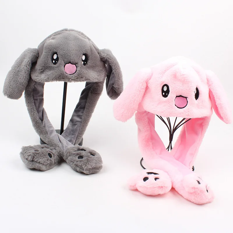 Chapeau De Lapin Avec Oreilles Sautantes Mobiles, Chapeaux De Lapin Drôles,  Bonnet En Peluche Pour Fête De Noël - Jouets Et Jeux - Temu