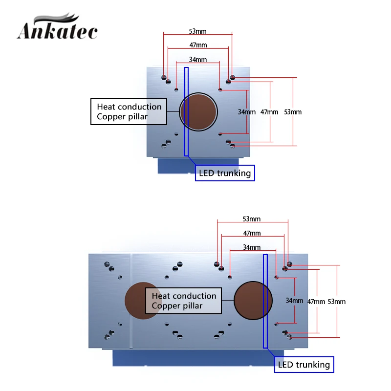 Matrix LED chip Radiator Beads Heatsink Aluminum Heat Sink Cooling Cooler Fit LED Transistor Module Power PCB Heat Dissipation Electronic Products and Boards