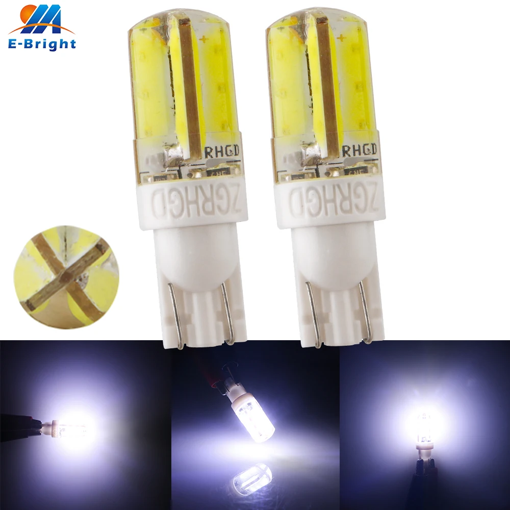 2 шт. Автомобильные светодиодные лампы 12 В T10 W5W COB 24 SMD|Сигнальная лампа| |