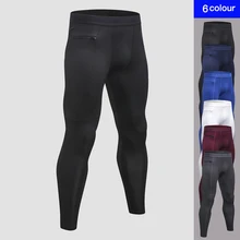 Популярные мужские штаны с карманами на молнии для фитнеса и ночного спорта, Мужская одежда для пробежек, быстросохнущие Компрессионные спортивные штаны для бега