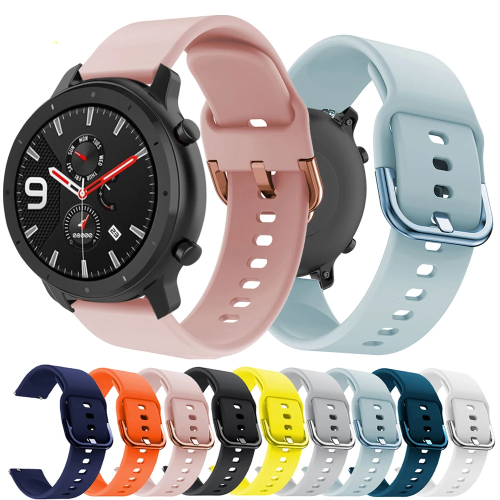 Спортивный силиконовый ремешок для часов Xiaomi Huami Amazfit GTS/GTR 42 мм/Bip Lite Смарт часы