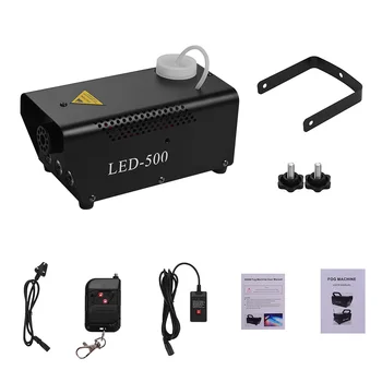 

Portable 500W Fogger Wired and Wireless Remote Control Fog Smoke Machine with RGB LED Lights Dual Switches for Christmas Stage