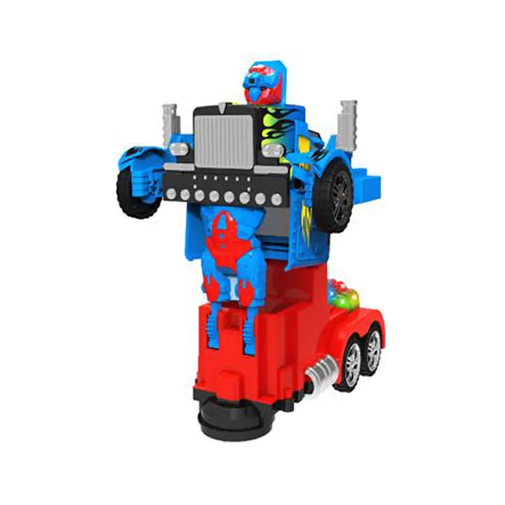 Light Music Automatic Deformation Toy Car Children'S Toys To Spread Toys Electric Universal Toy Car Playful Durable