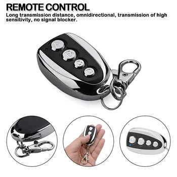 

433 MHZ Wireless Remote Control Duplicator 4 Button Metal Clone Controller Auto Copy Garage Gate Remote