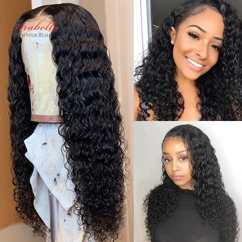 

Peruvian Hair Water Wave Wig 180% Density Lace Closure Wig With Baby Hair For Black Women Arabella Remy Hair Closure Lace Wig