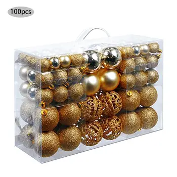 

100pcs Christmas Ball 30mm Christmas Tree Decor Ball Bauble Xmas Party Hanging Ball Ornament decorations for Home Christmas dec