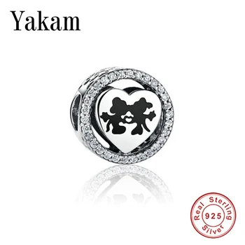 

Fit Original Pandora Pulseiras Charms Bracelet S925 Sterling Silver Heart Mickey Kiss Minnie Beads For Women Luxury Jewelry Gift