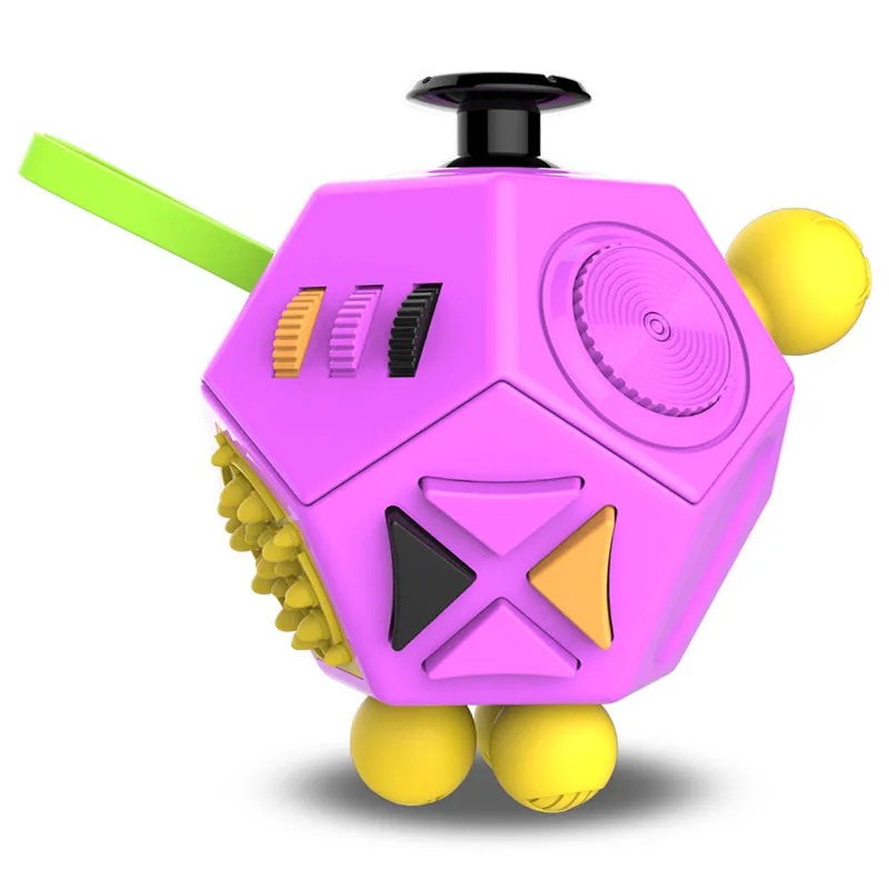 12-Sided Anti-Stress Sensory Fidget Cube for Anxiety and Focus Relief