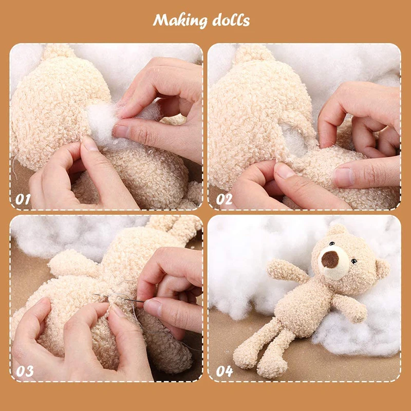 200g Fine Polyester Fiber Stuffed Toys Polyester Stuffing High Elastic Soft  PP Cotton DIY Handmade Pillow Filling Material - AliExpress