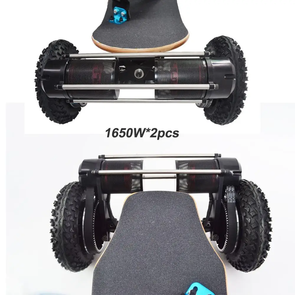 Внедорожный Электрический скейтборд с дистанционным управлением, горный моторизованный 4 колеса, двухмоторный Лонгборд, скейтборд 40 км/ч, дальность действия 20 км