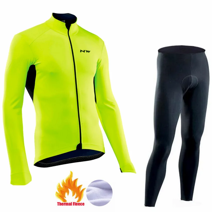 Ropa ciclismo теплый зима Термальность флис велосипедная одежда Для Мужчин's Велоспорт Джерси костюм для прогулок верховой езды на велосипеде, MTB Костюмы комбинезон, комплект - Цвет: Pic Color