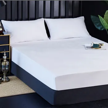 

160X200cm 100% Smooth Waterproof Anti Mites Mattress Pad Bed Cover Terry Cloth Sheet on Elastic Mattress Pad Covers for Mattress