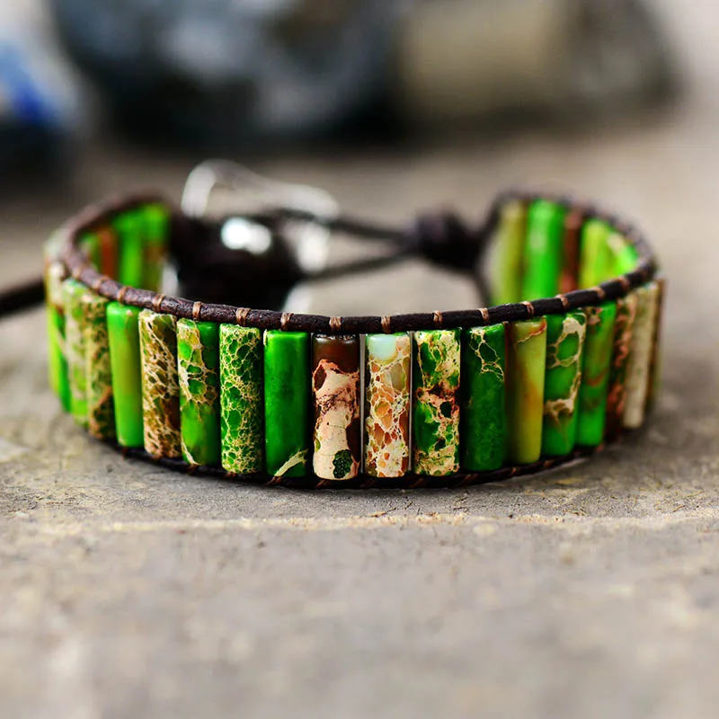 Женский Браслет манжета из полудрагоценных камней|leather wrap bracelet|wrap braceletbracelets semi