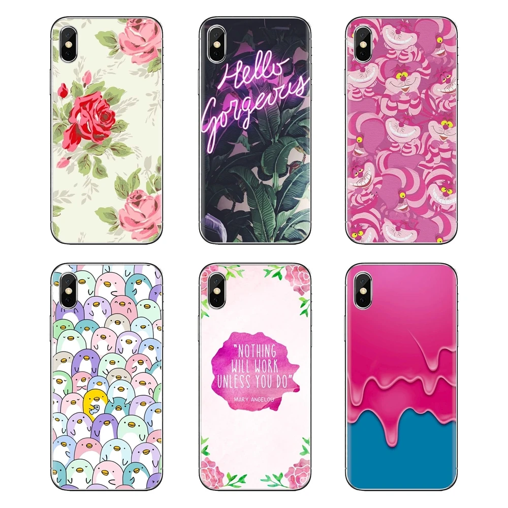 we heart it backgrounds pink Silicone Skin Cover For Huawei G7 G8 P7 P8 P9 P10 P20 P30 Lite Mini Pro P Smart Plus 2017 2018 2019 |