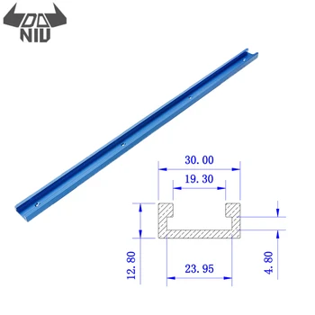 

DANIU Blue 300-1000mm T-slot T-track Miter Track Jig Fixture Slot 30x12.8mm For Table Saw Router Table Woodworking Tool New