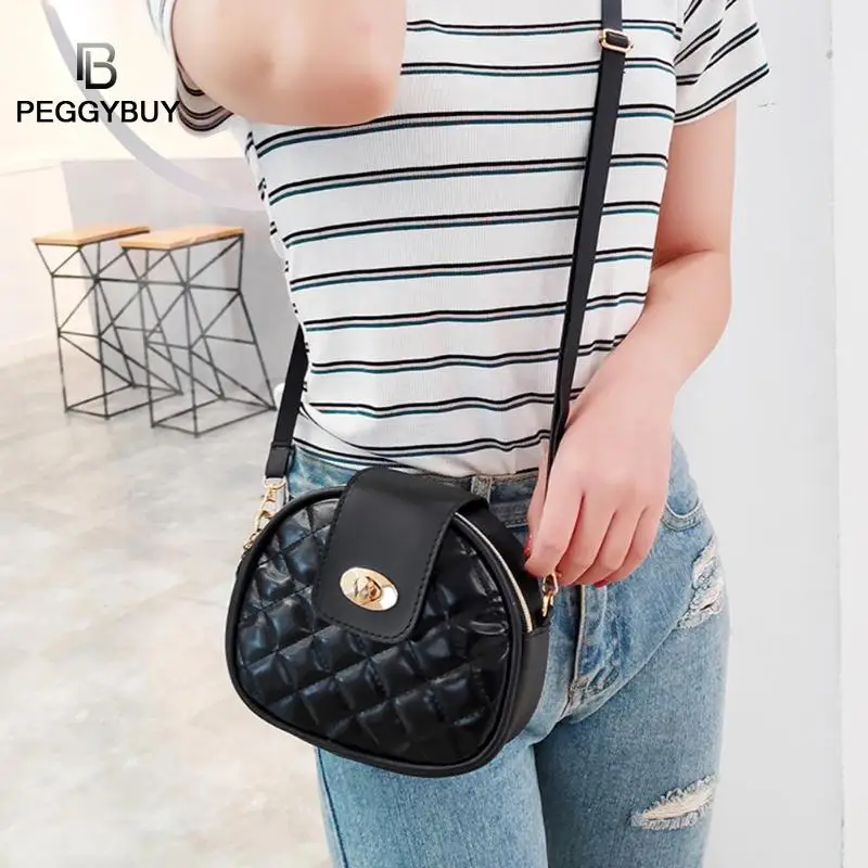 

Women bags Black Color Handbag Shell Leather Messenger Female Mini Messenger Bag PU Leather Shoulder Bag Female Shell Purse