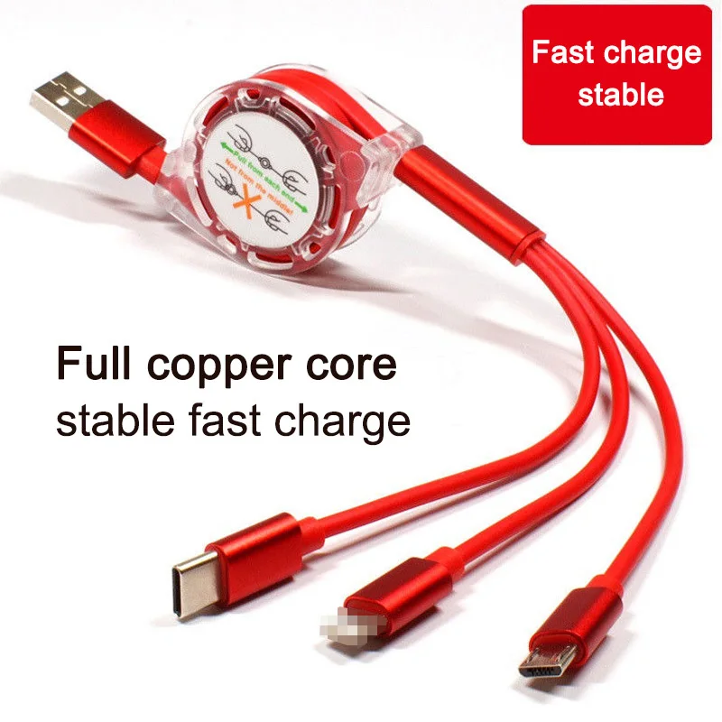 3 в 1 usb type C Micro USB кабель для iPhone 11 Pro MAX type-c для samsung S8 S9+ Plus зарядный кабель Быстрая зарядка USB C кабель