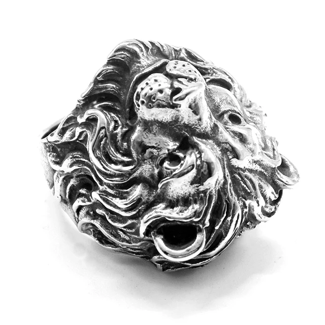 Bague lion argent