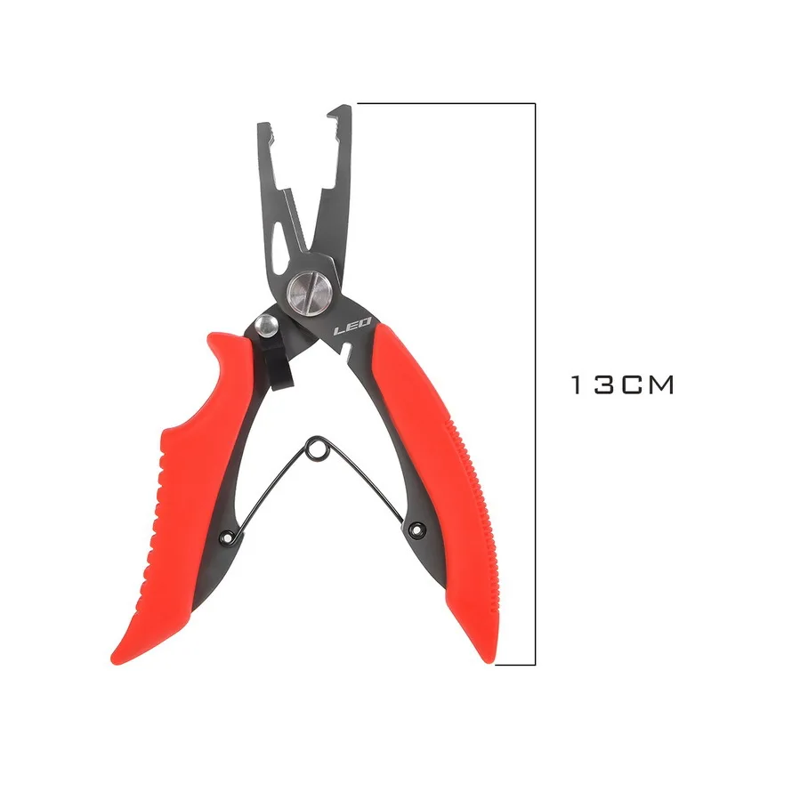 Leo рыболовные плоскогубцы 28092 красные кривые Челюсти Плоскогубцы для приманки удобная резиновая рукоятка рыболовные инструменты рыба PESCA Grip приманка кольцевой зажим