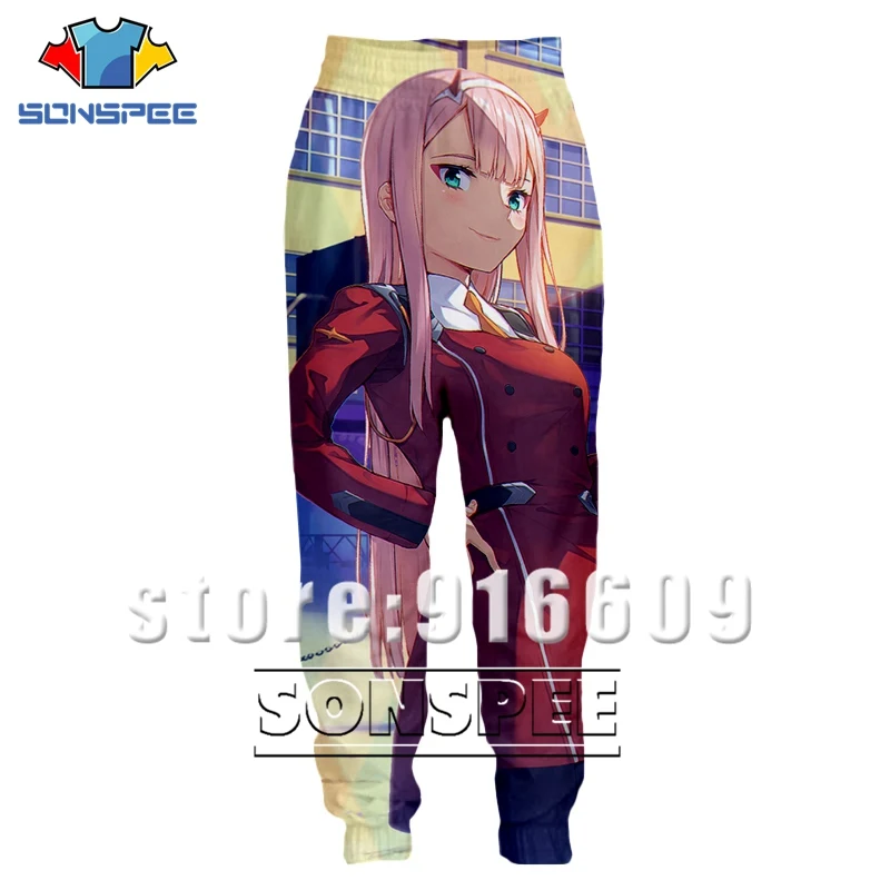 3d принт для мужчин и женщин, полная длина, модные сексуальные штаны DARLING in the FRANXX Zero two, спортивные штаны Harajuku, панковские штаны, аниме, штаны для бега - Цвет: 24