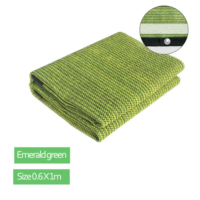 Emerald green 0.6X1m Кемпинг бассейн Солнцезащитный УФ-защита затенение скорость 50-70% 3 цвета 5 размер Высококачественная эластичная прочная сетка - Цвет: Emerald green 0.6X1m
