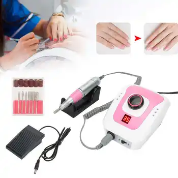 

35000RPM Professional Nail Drill Machine Electric Nail Grinding Polisher (EU Plug 220V) Manicure Tool for Household Nail Salon