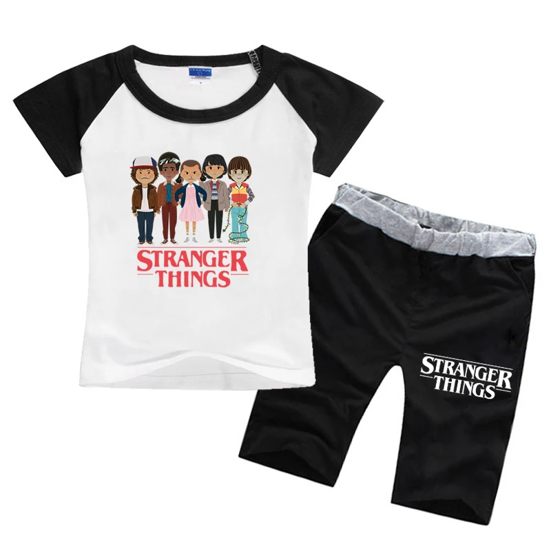 

Stranger Things Toddler Boy Clothes Summer Set 3 Color T Shirt Short Children Clothing Short Sleeve Shirt Boys Suit Baby Costume