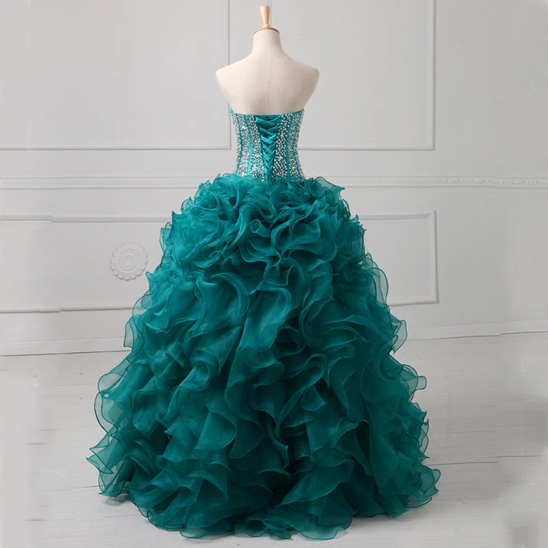 Quinceanera Dresses Beaded Sweetheart 2 in 1 Detachable Sweet 16 Dress Ball Gown Designer