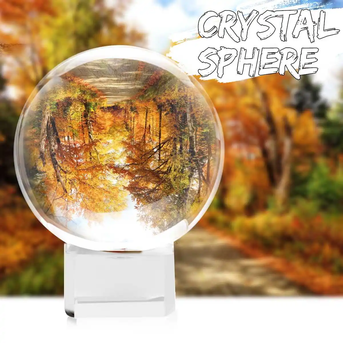 40mm Yellow Glass Crystal Healing Ball Photography Lens Ball Sphere Decoration