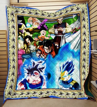 

Dragon Ball 3D Quilt Blanket For Kids Adults Bedding Throw Soft Warm Thin Office Blanket With Cotton Quilt