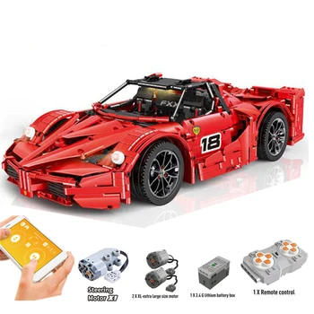 

Mould King 13085 Red Technic RC Car Compatible Moc-5902 Building Blocks Bricks Educational Toys Birthdays Gifts With App LED