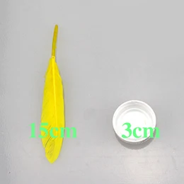yellow (50pcs) Красочные гусиное перо головные уборы аксессуары ручной декоративные материалы для ручных поделок реквизит для сцены 50 шт./пакет - Цвет: yellow (50pcs)