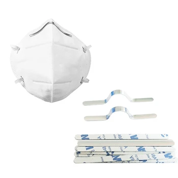 

50pcs Flat Nose Bridge Wire Clips Ties Aluminum Bendable Adhesive Metal for DIY Mask Making